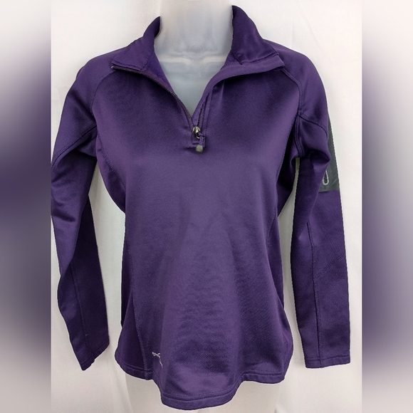 2/$30 EDDIE BAUER Midnight Purple Quarter-Zip Top (#1,305) - Picture 1 of 7
